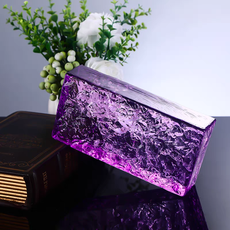 บล็อกแก้ว TIMELESS TILES รุ่น ICE 20X10X5 ซม. สีม่วงใส TRANSPARENT PURPLE